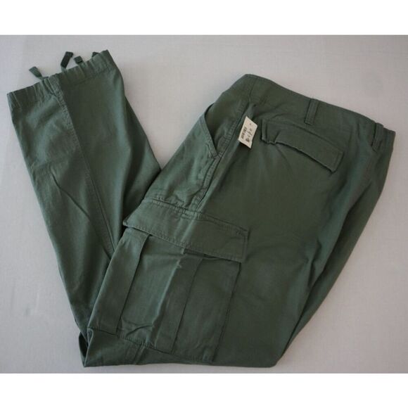 Aeropostale LXSFBA195 Men's Sz 36x32 Green Relaxed Ripstop Utility Cargo Pants - Picture 10 of 10